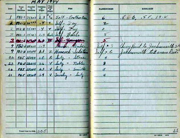 Log Book of 1stLt Robert A. Brueggestrass: May 1944