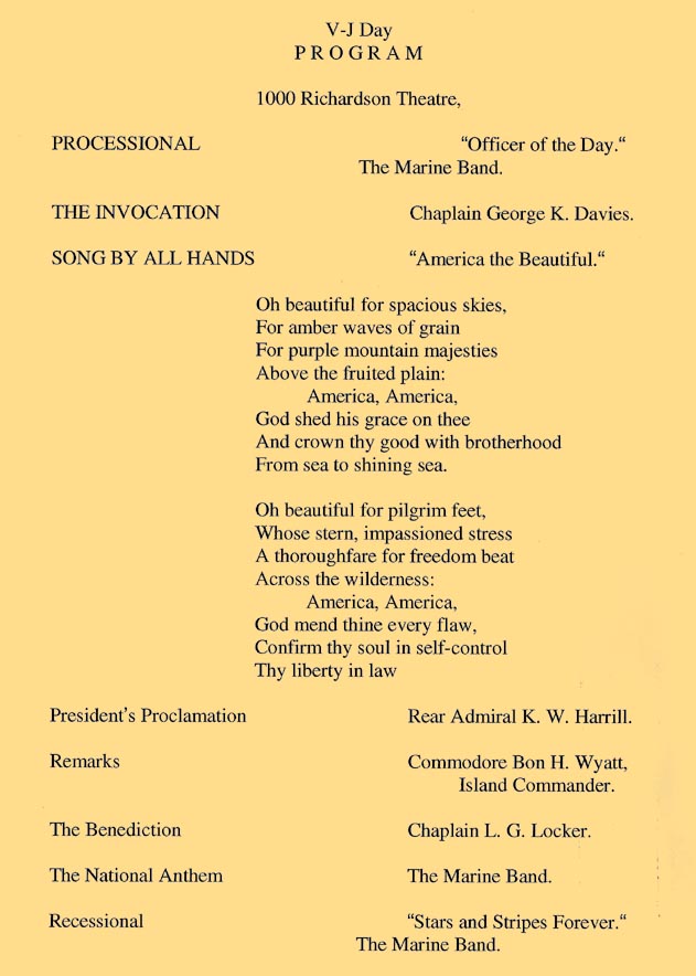 V-J Day Program